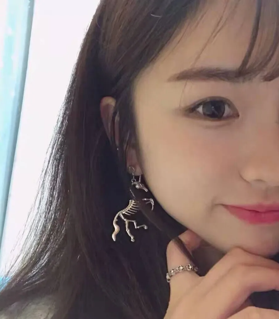 Корейские преувеличенные висячие серьги в стиле панк модные ювелирные изделия