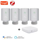 Умный привод радиатора Tuya ZigBee3.0, программируемый термостатический клапан радиатора, регулятор температуры, голосовое управление через Alexa