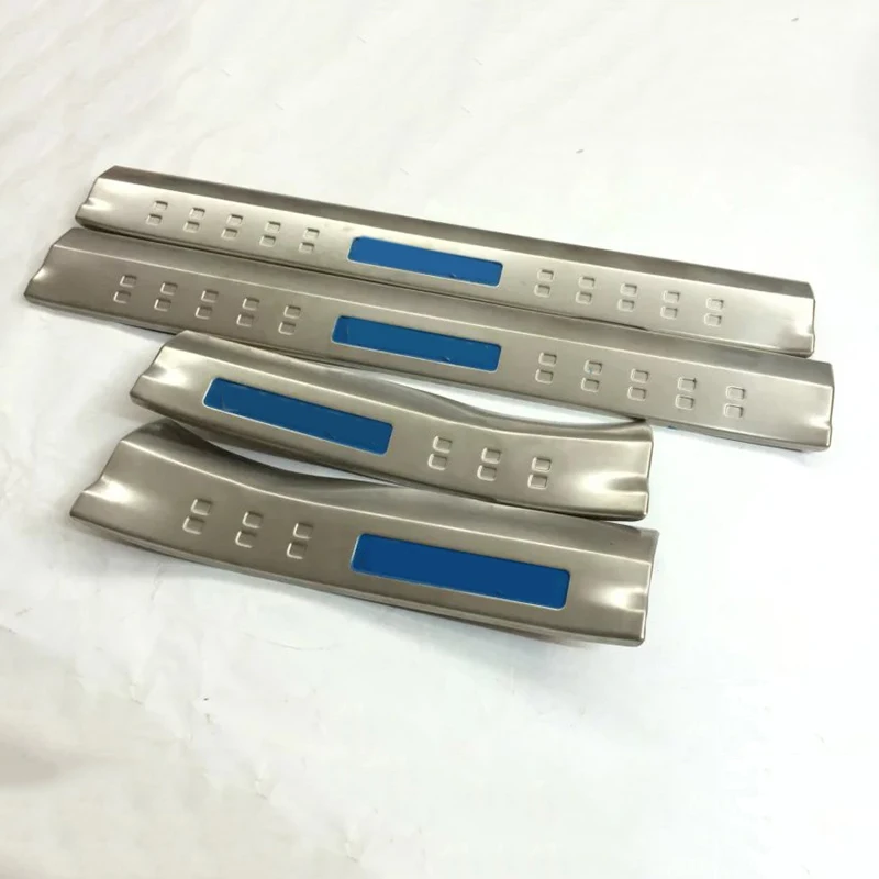 Door Sill Scuff Plate 4pcs Welcome Pedal Protection Sticker Car Styling Accessories For Nissan Qashqai 2018 2019 | Автомобили и