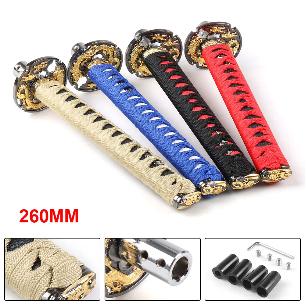 JDM стиль короткий самурайский меч ручка переключения 260 мм металлический