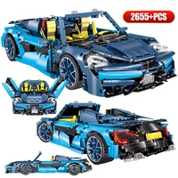 city high tech mini bugatti racing car 110 moc model building blocks bircks enlightenment toys for children birthday xmas gifts