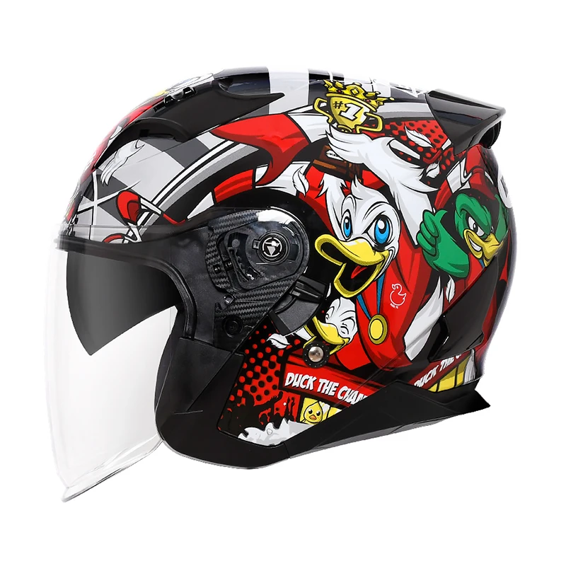 

YEMA 637S Motorcycle helmet men women the four seasons half helmets Moto M L XL 2XL Anti fogging helmet motocross