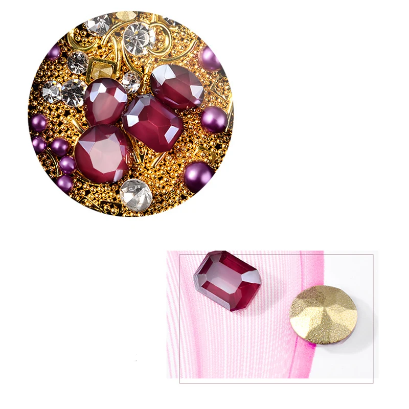 Новинка 2019 украшения для ногтей алмазы мокко Стразы смешанные ногтевого дизайна