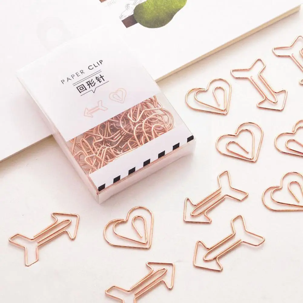 

1 коробка, Мультяшные мини-зажимы для бумаги, милые канцелярские товары, металлические заметки, бумажные принадлежности для фотографий, офи...