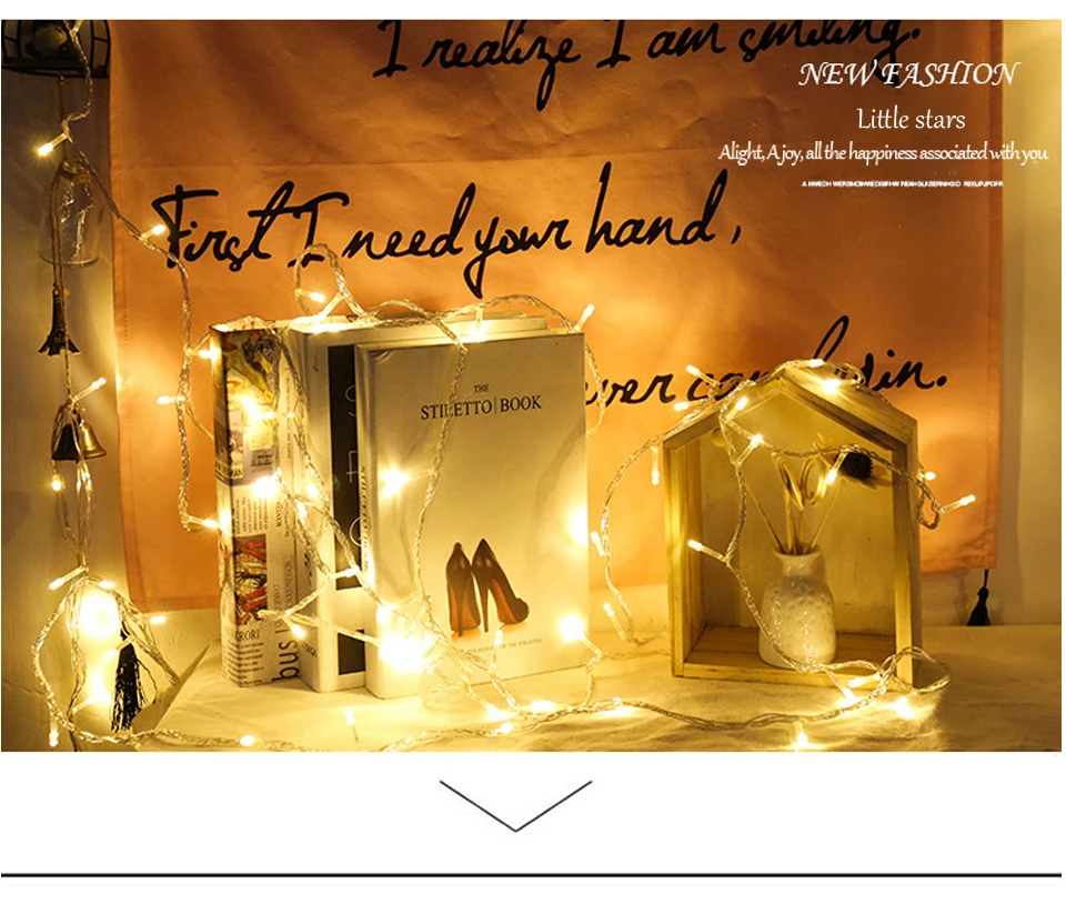 Светодиодный Сказочный свет 10 м Медный провод гирлянды светодиодные уличные светильники Водонепроницаемый Гирлянда для вечерние праздничные дома Свадебные украшения освещение