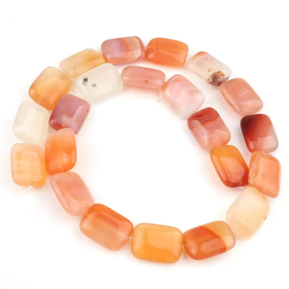 Red Agate 13*18 мм бусины из натурального камня прямоугольник Агаты желтый кварц с тигриным глазом малахитовые бусины для самостоятельного изготовления ювелирных изделий браслет - Цвет: Red Agate