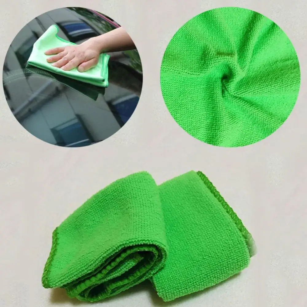 

1 pcs green microfiber car cleaning towels soft microfiber cleaning For washing For home tool cloths dust kitchen X5D4