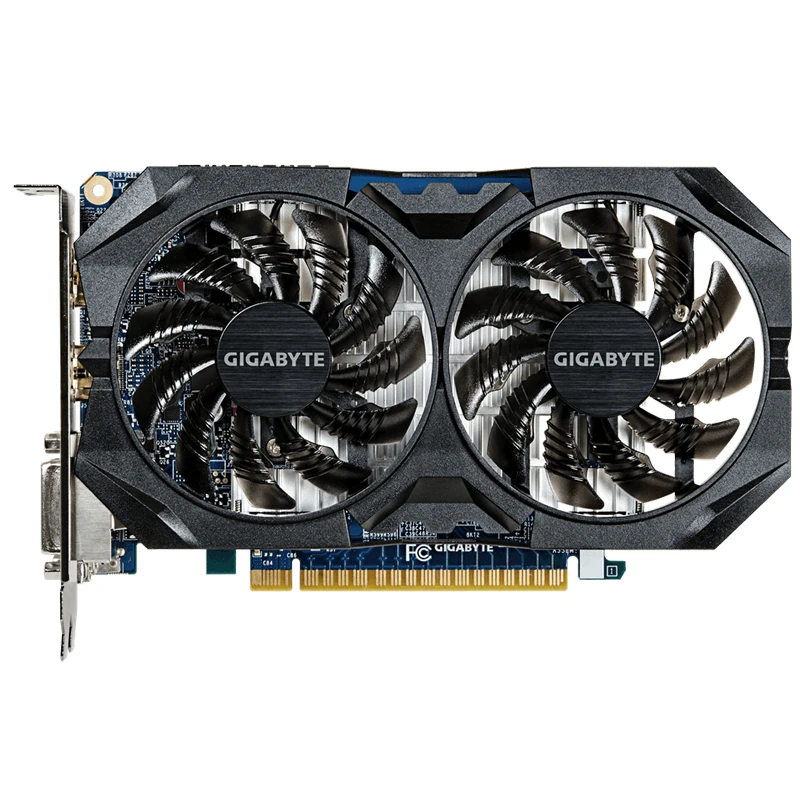 Оригинальная Новая графическая карта GIGABYTE GeForce GTX 750 Ti с видеокартой NVIDIA 750Ti GPU 2 ГБ