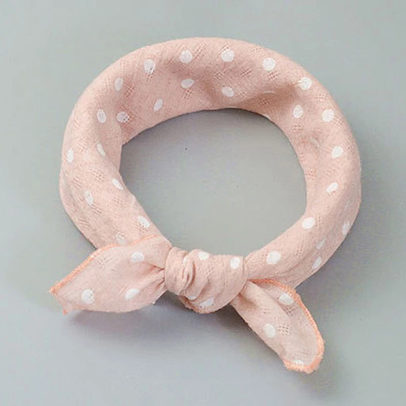 

New Elegant Scarf Women Square Cotton Blend Head Neck Scarf Skinny Retro Hair Tie Band Small Fashion Polka Dot Square Scarf