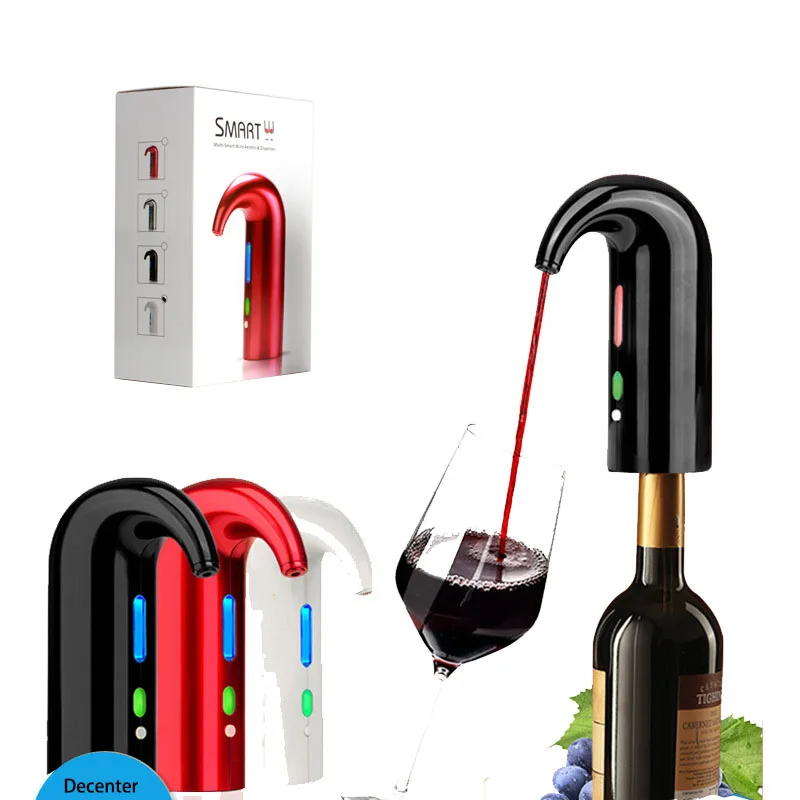 

3 colors Electric Wine Pourer Aerator Portable Instant Wine Decanter Dispenser Pump One-Touch Automatic USB Rechargeable