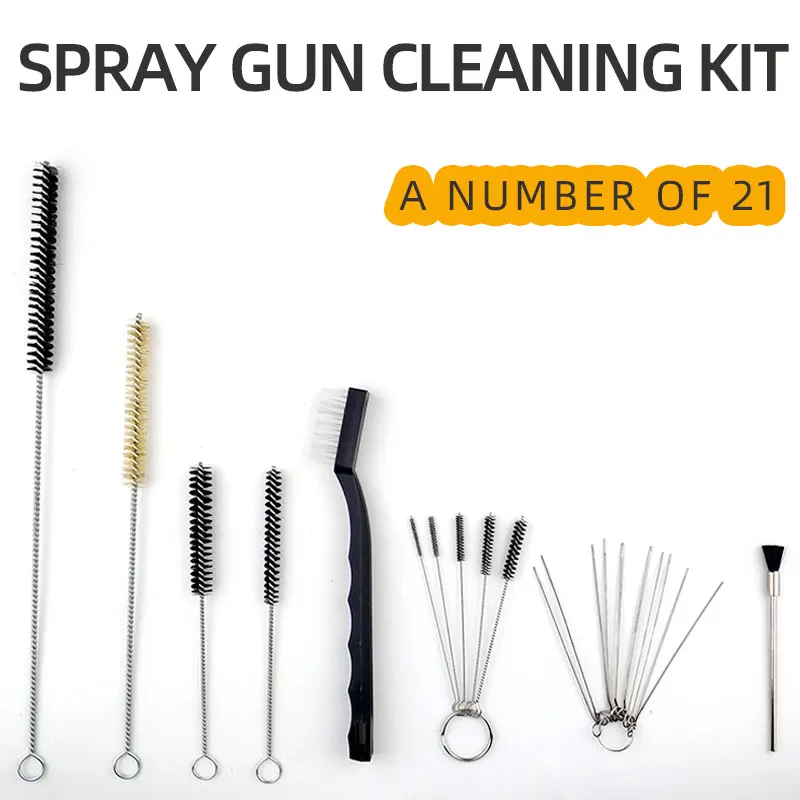 

17Pieces Of Spray Gun Cleaning Kits Brushes Stainless Steel Needles Air Brushes Auto Hardware Spray Guns Cleaning Tools