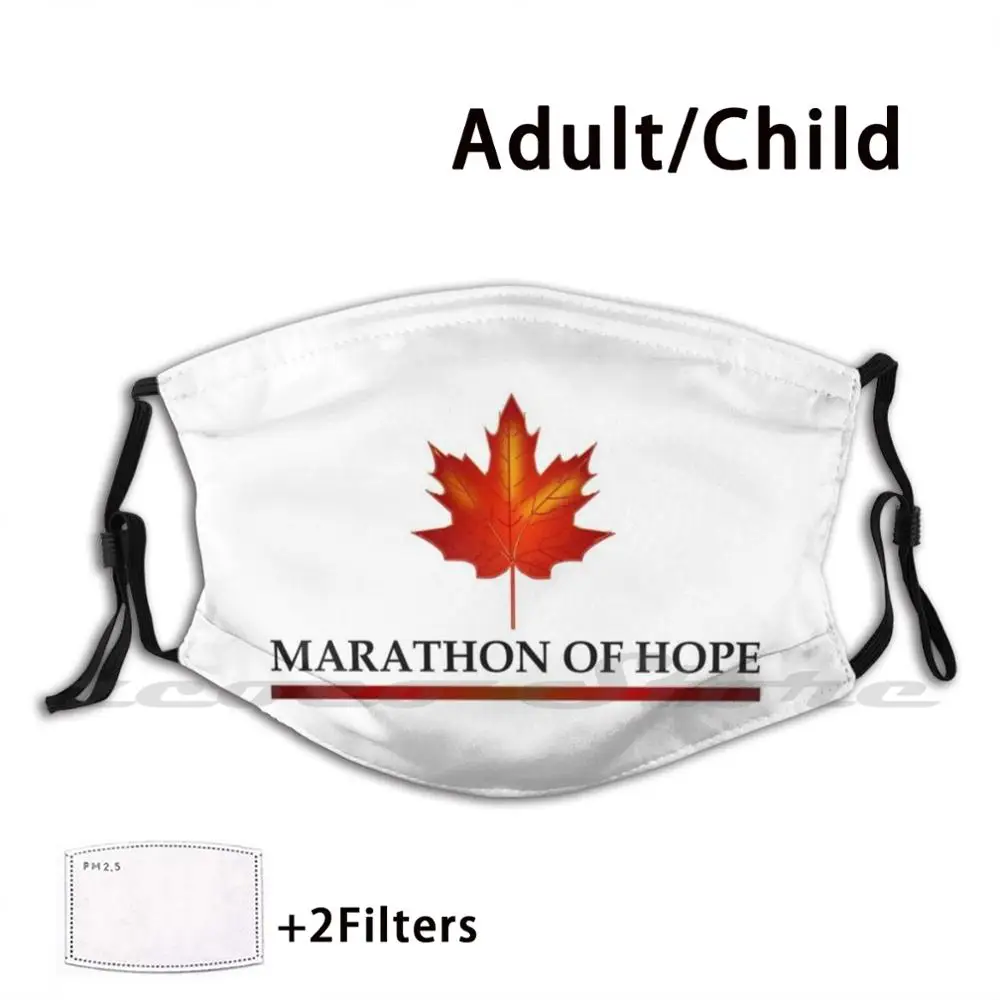 

Marathon Of Hope-Terry Fox-Canada Custom Pattern Washable Filter Pm2.5 Adult Kids Mask Terry Fox Marathon 1980s Marathon Of