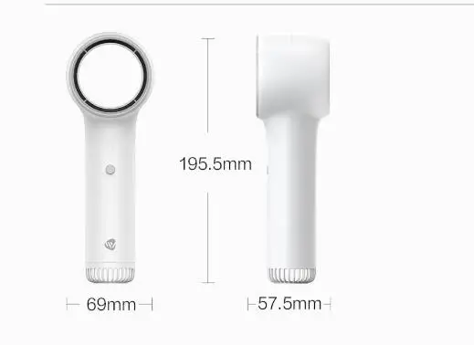 

Youpin Weiyuan Handheld Bladeless Fan Safety Strong Wind Low Noise Beautiful and Portable Vane Car Travel Use Fans Cooling Fan