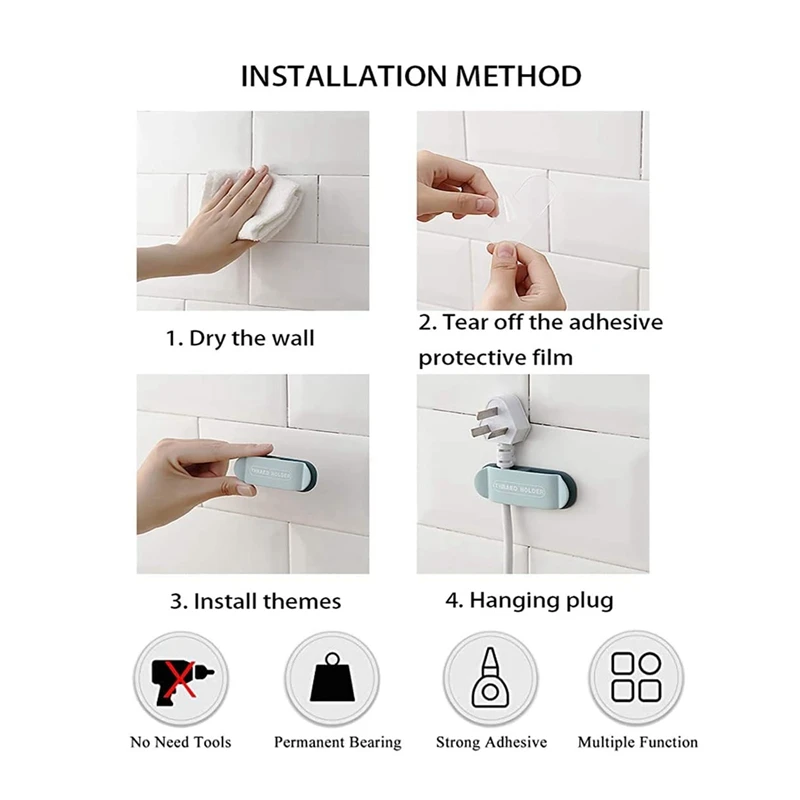 16 шт. зажимы для кабеля зажим самоклеящийся органайзер держатель штепсельной