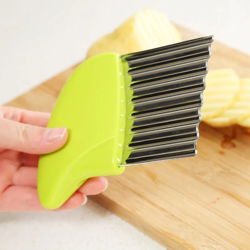 High Quality Stainless Steel Potato Wavy Edged Cutter Knife Gadget Vegetable Fruit Peeler Cooking Tools | Дом и сад