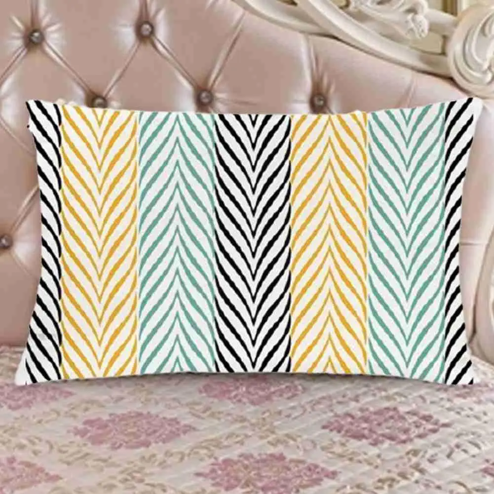 

Single Side Printed Decorative Geometric Cushion Cases Chair Seat, Plush For Sofa, Covers 30x50 Toy Cushion Short Pillowcas F7K6