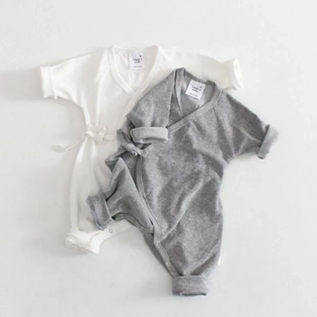 

0-24M Newborn Infant Baby Boy Girl Clothes Solid Color Back Wing Little Angel Romper Jumpsuit Playsuit Clothing