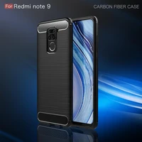 for xiaomi redmi note 9 8 pro 9s 8t hybrid brushed shockproof case carbon fiber bumper silicone case for mi cc9 9t 10 pro