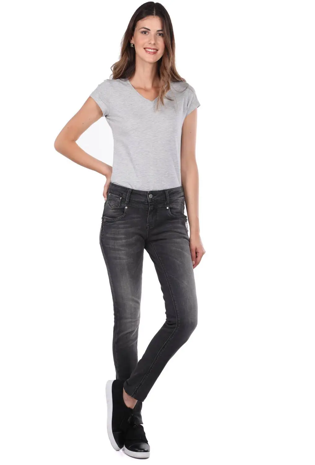 

Women Skinny Fit Jean Pants Anthracite