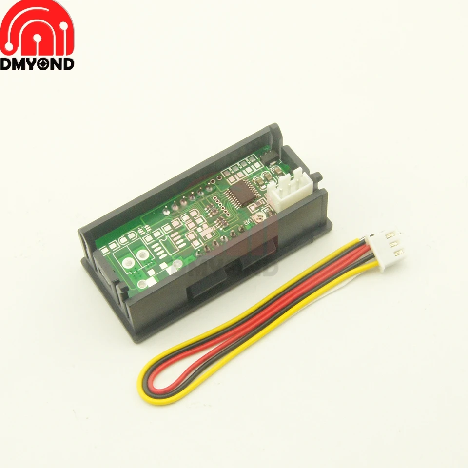 Мини-вольтметр с 4 цифровыми светодиодными дисплеями 0 56 дюйма 0-100 в вольтметр для
