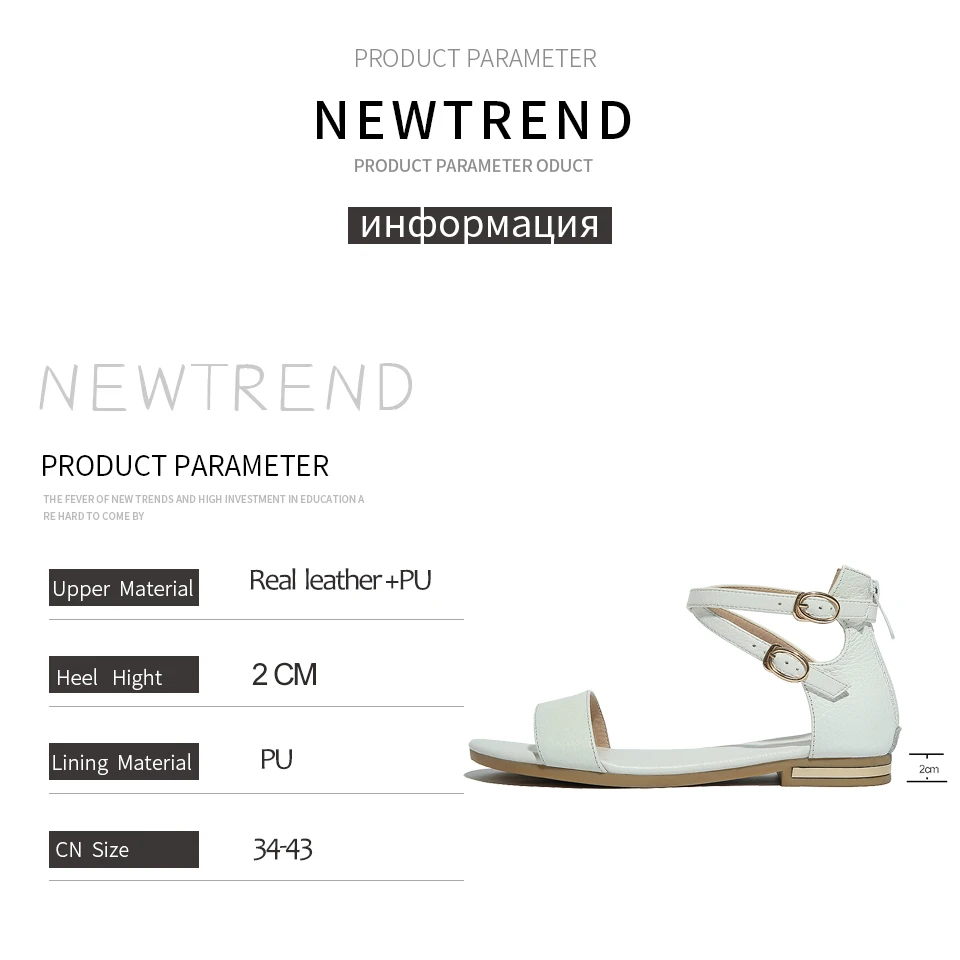 

ENMAYLA 2020 Genuine Leather Platform Sandals Buckle Strap Wedges Shoes for Women Casual Womens Shoes Cover Heel Flat Sandals