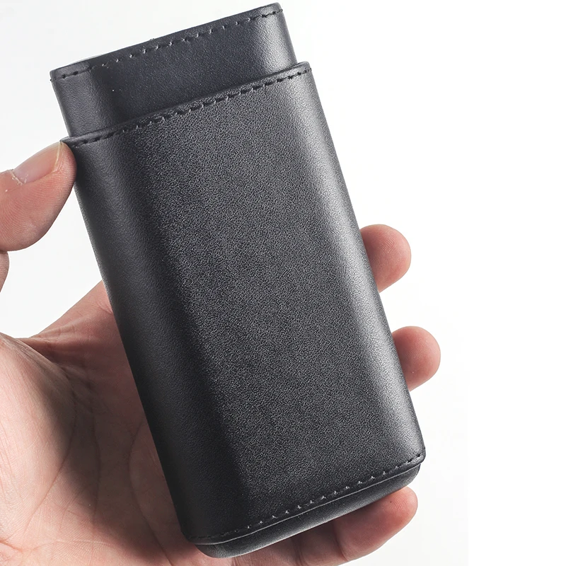 COHIBA чехол черного цвета из искусственной кожи и дерево кедра с подкладкой