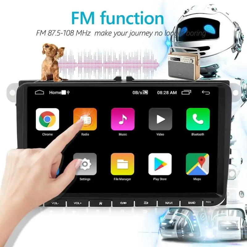 2 Din android для Volkswagen Golf Polo Jetta Passat b7 b6 SEAT leon Toledo Skoda yeti Octavia Superb Автомобильный gps