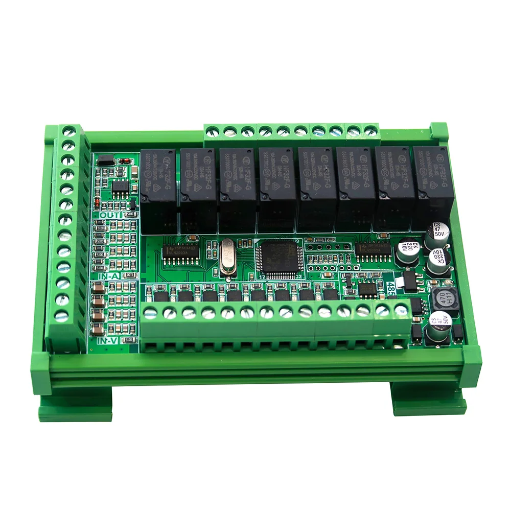 Modbus RTU 8 способ релейный модуль 8AI 1AO аналоговый вход, выход 485 Связь доска 8DI/8DO Цифровой Реле промышленный модуль
