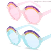 2021 uv400children round sunglasses kids rainbow sun glasses baby shades colorful eyeglasses boys girls purple cute eyewear