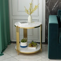 2021 ins new nordic side table light luxury marble rock slab living room sofa corner table side table balcony small round table