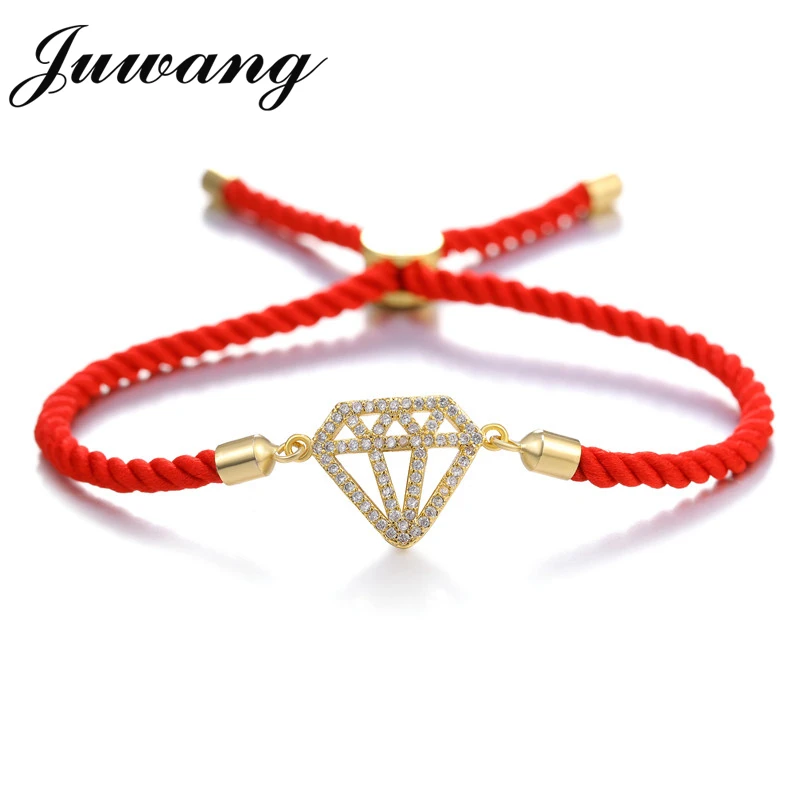 Женский браслет JUWANG стразы красные браслеты на завязках ювелирное изделие