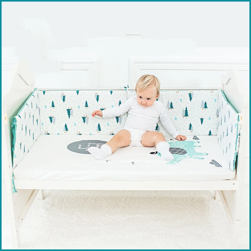 

Baby Crib Bumper Bed Bumper Pillow Cushion Baby Bed Protector Infant Cot Edge Room Decor Bed Fence