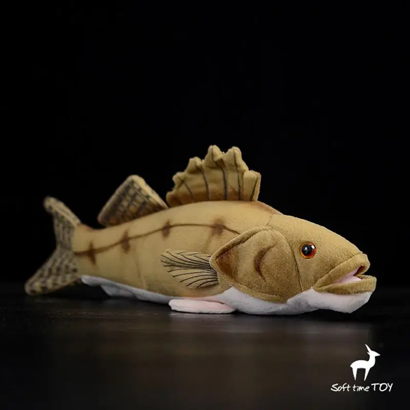 

Stuffed Toy Striped Bass Doll Real Life Common Sea Perch Gifts Plush Weever Model Soft Fish