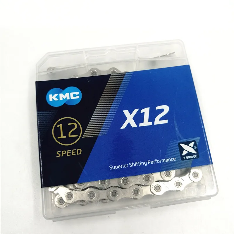X12 Silver 126L Цепь KMC 6-7-8-9-10-11-12 Скоростей 116л 118л 126л MissingLink MTB горный велосипед дорожный велосипед Складная велосипедная цепь X8 X9 X11 X12 EL - Цвет: X12 Silver 126L