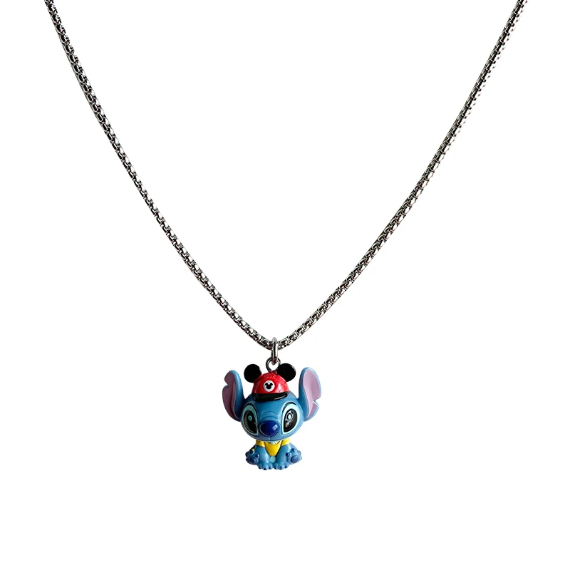 

Disney Lilo Stitch Anime Cosplay Accessories Cartoon Childrens Necklace Toys Fashion Long Chain Necklace Birthday Gifts Girls