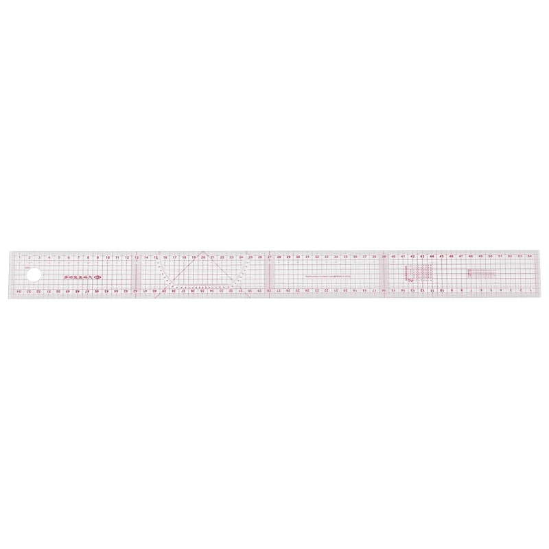 

Sewing Tailor 54 Cm Shared Double Side Metric Straight Ruler Transparent Pink