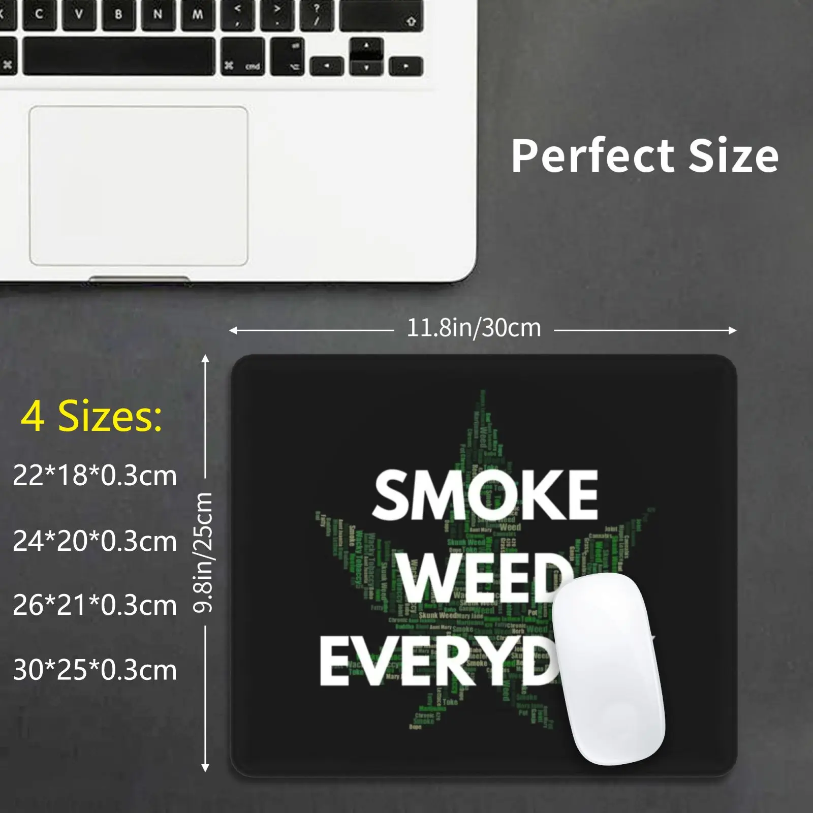 

Ежедневный коврик для мыши с принтом «сделай сам», 420 гунья, трава, курильница, трава, Thc Blunt, Stoner, дымовая трава Skunk