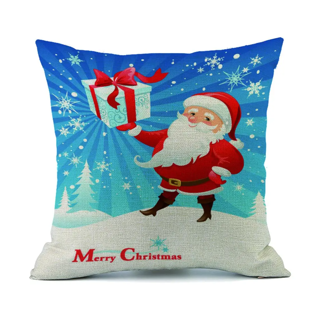 

45x45 квадратная наволочка для подушки Чехол для подушки скрытая застежка-молния подушки 25 стилей рождественские принадлежности капли