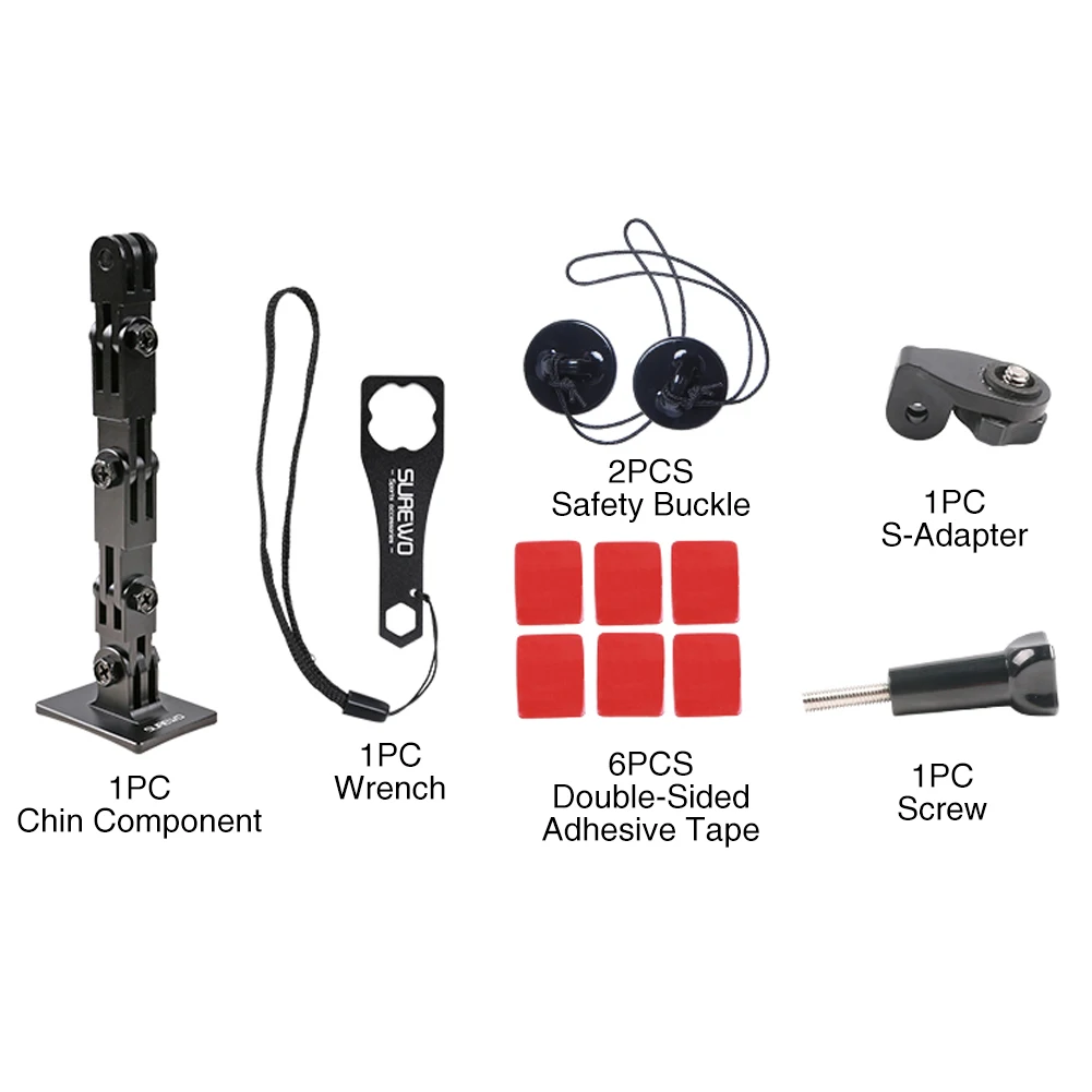 

Action Camera Universal Aluminium Alloy Outdoor Detachable Stable Photography Motorcycle Helmet Mount Fit For Gopro10 9 8