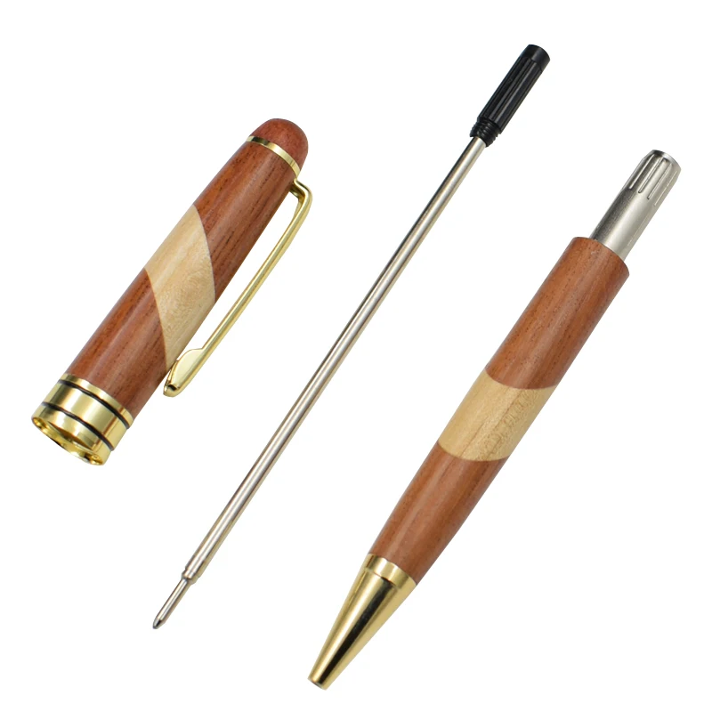 Эко ручка шить деревянные черные голубые чернила пополнения роликовые шариковые