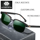 Солнцезащитные очки Мужские, поляризационные, по рецепту, в стиле ретро, итальянская ацетатная