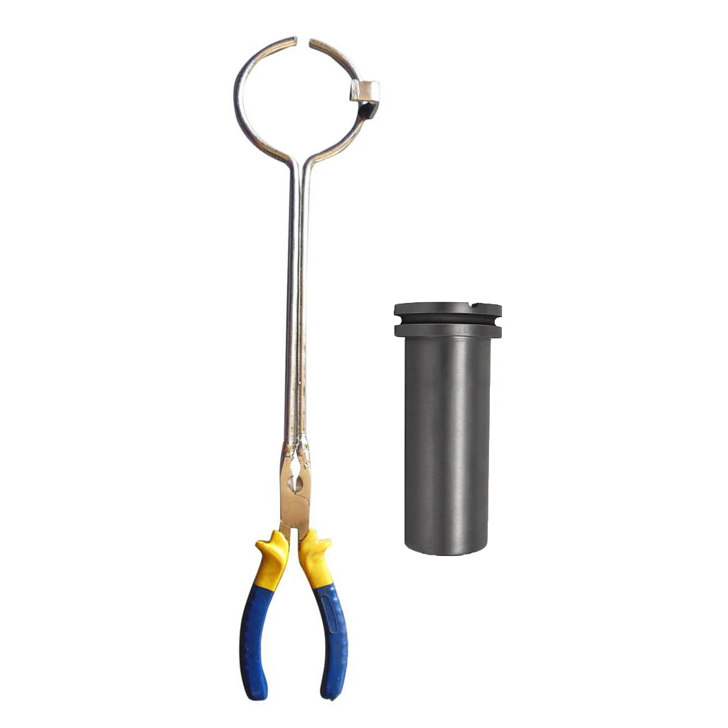 

1kg Graphite Crucible +Tongs Heating Furnace Casting Gold Silver Jewelry Making