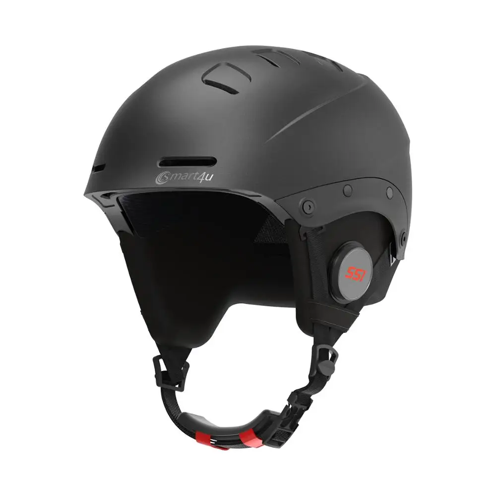 Черный Smart4u SS1 беспроводной Bluetooth умный шлем для катания на лыжах для мальчиков и девочек, водонепроницаемый велосипедный шлем для велоспорта, для личной гигиены, для защиты головы, для мотоцикла - Цвет: Черный