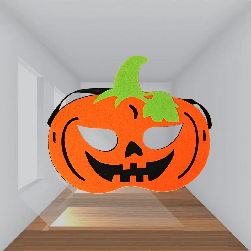 pumpkin FUNNYBUNNY "скелетная" тема, тыквенная милые фетр на Хэллоуин с надписью Trick or treat маски для глаз для детей - Цвет: pumpkin