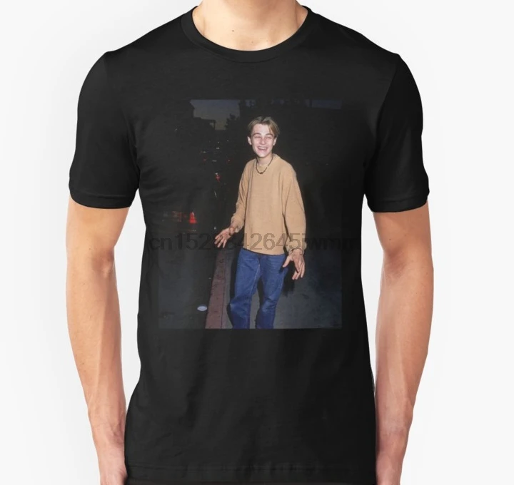 Мужская футболка с коротким рукавом young leonardo dicaprio унисекс Топы женская | одежда