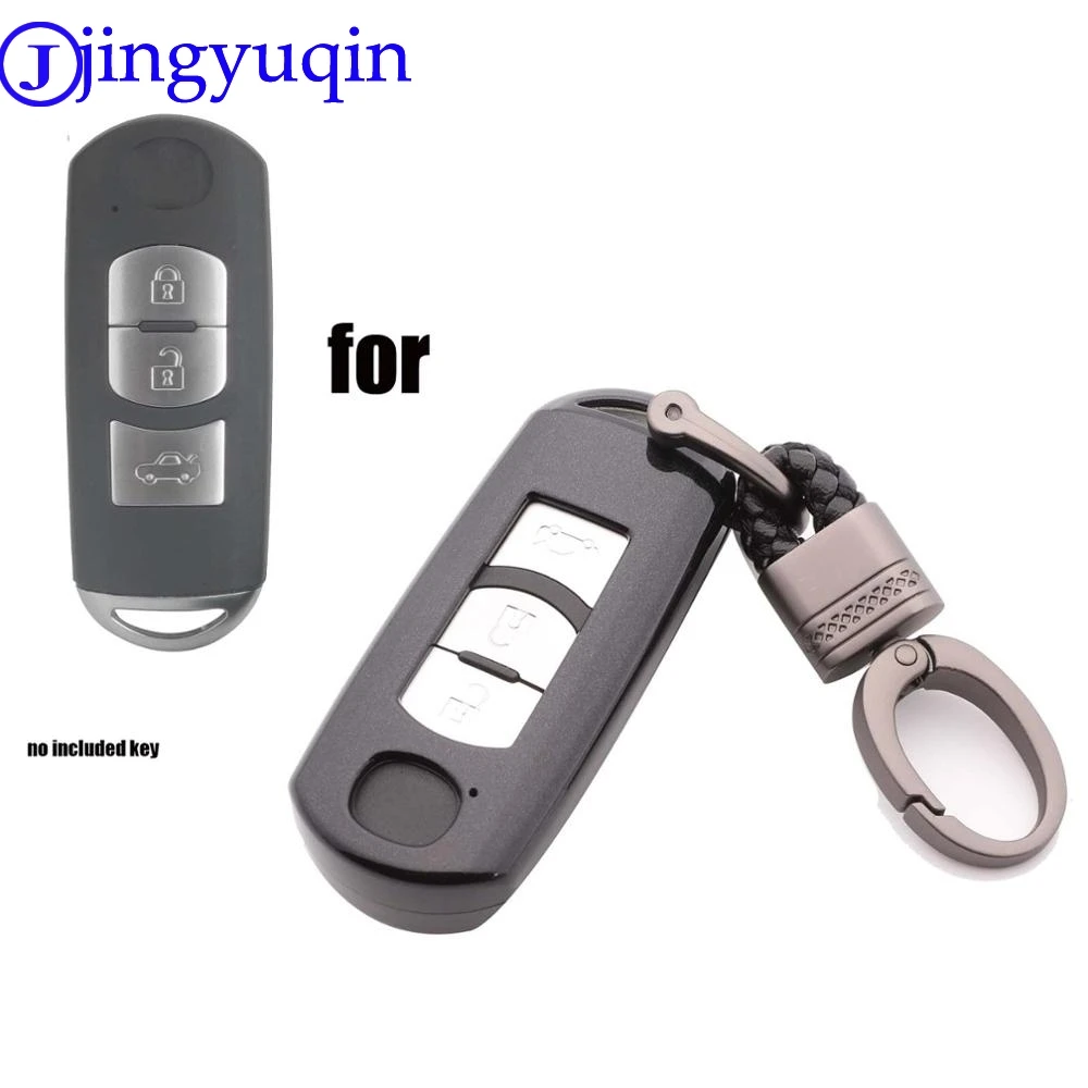 Jingyuqin краска Abs автомобильный чехол для ключей Mazda 2 3 6 Axela Atenza CX 5 CX5 7 9 2014 2015 2016 2017