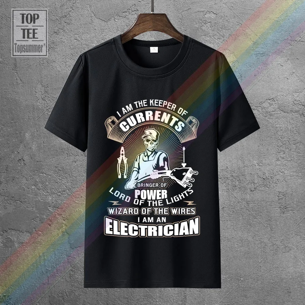 

Лидер продаж, Мужская футболка, забавная футболка «Я владелец течения» электрика