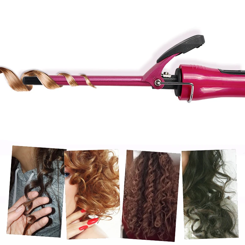 Профессиональный унисекс вращающийся зажим для завивки волос керамическая