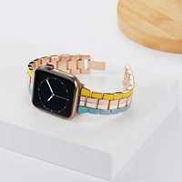 for apple watch 6 5 4 rainbow three strain se rainbow color replacement strap newest 20mm 22mm watch watchband bracelet strap