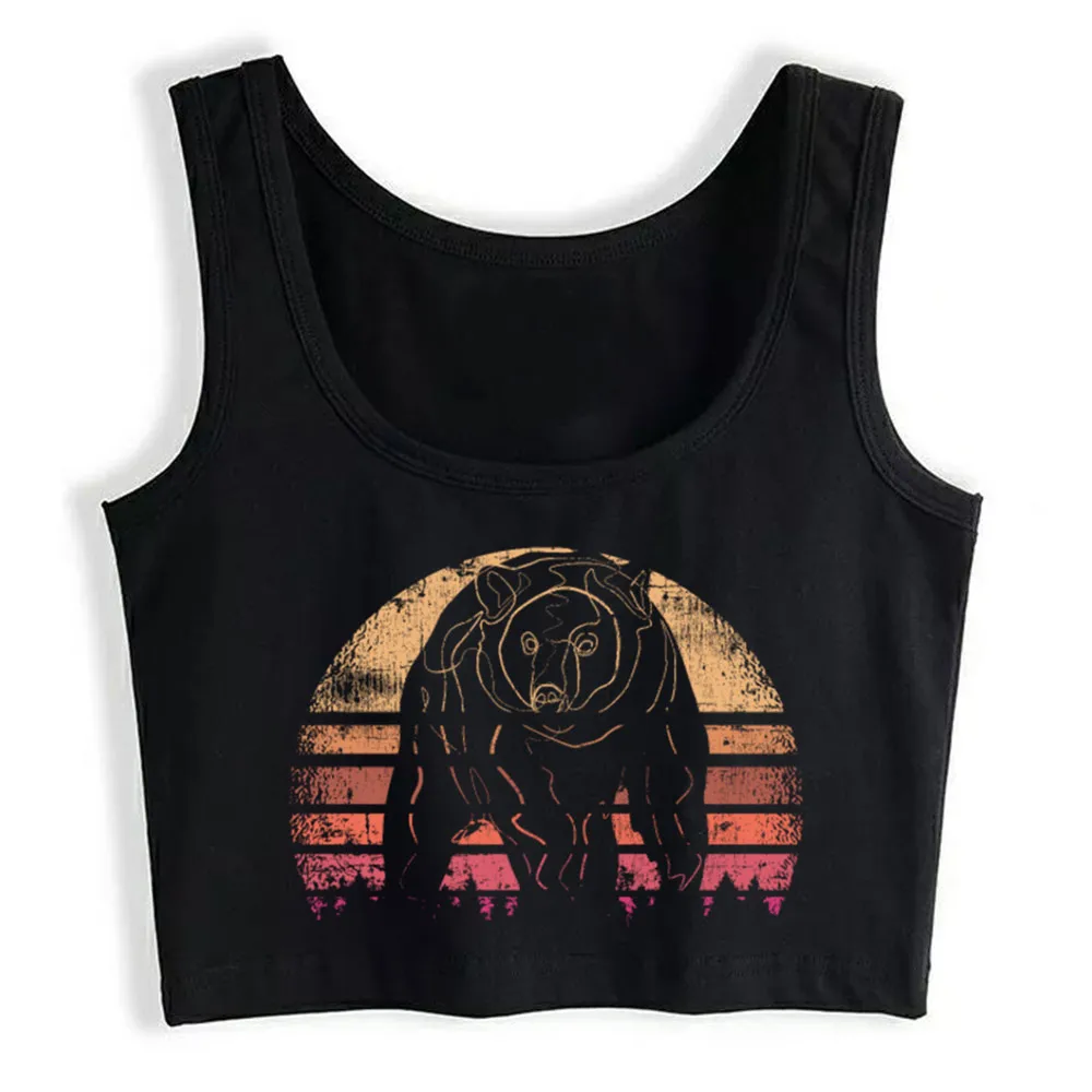 

Crop Top Women Bear Vintage Harajuku Tank Top Women Anime Women Clothes